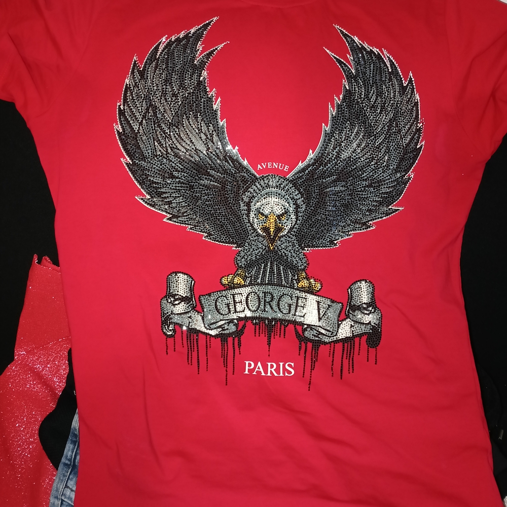 George Kids Red and Black Eagle Graphic Tee